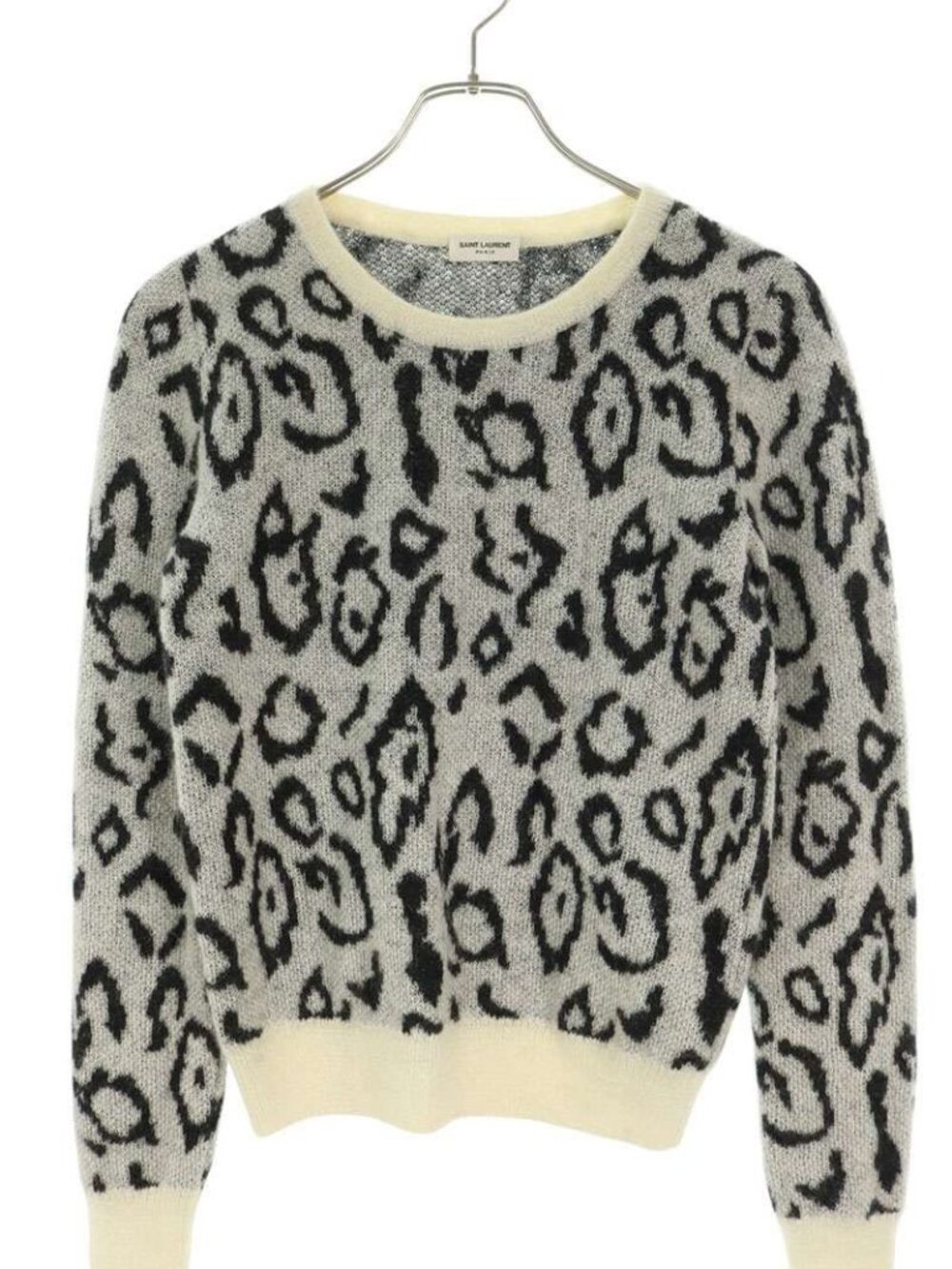 Saint Laurent Paris Embroidered Knit Sweater